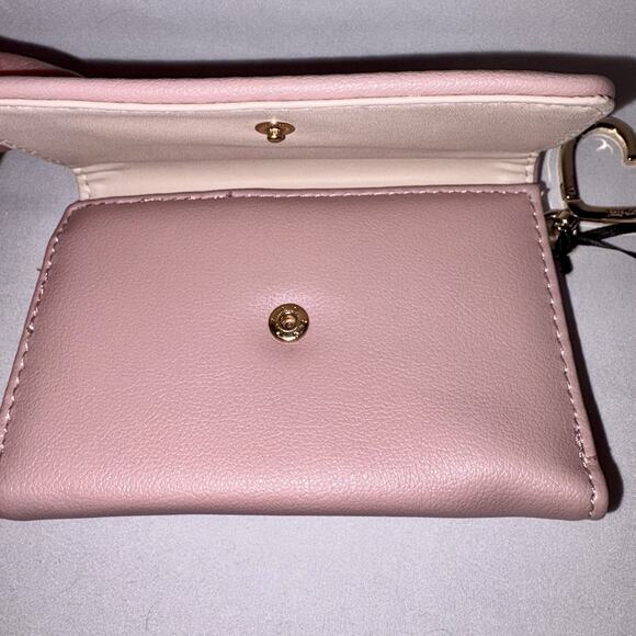 Juicy Couture Dusty Blush Pink League Double Sided Trifold Wallet Card Case NEW - Picture 3 of 10